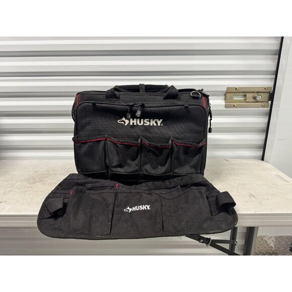 HUSKY TOOL bag HEAVY-DUTY 18 in. Total Tech Bag And Waist Pouch - Picture 1 of 10